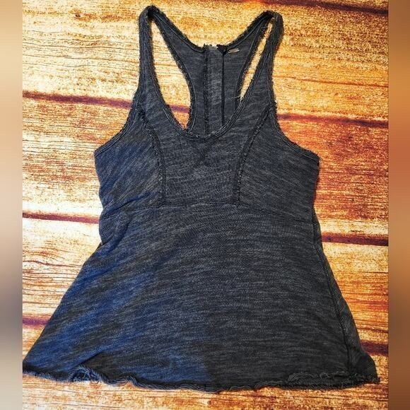 Free People Racerback Tank Top Textured Knit Flowy Casual Athleisure - Picture 1 of 8